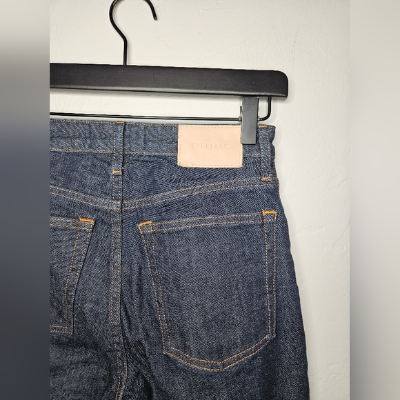 EVERLANE The High Rise Straight Jean Dark Wash Size 24 Regular - Picture 4 of 6